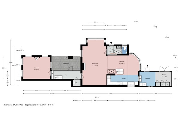 Floorplan - Zwarteweg 2a, 2374 BA Oud Ade